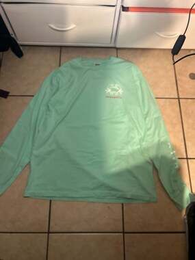 Annapolis 2015 Maryland Flag Crab Long Sleeve Shirt Mint Green